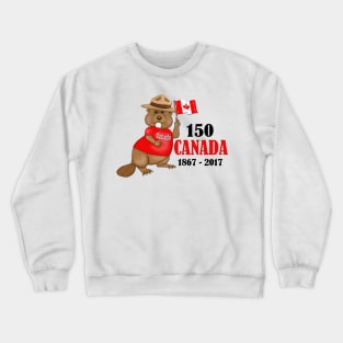 Proudly Canadian Beaver 150 Anniversary Crewneck Sweatshirt